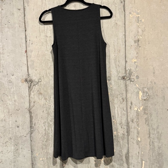 Free Fly Medium Heather Gray Bamboo Flex Sleeveless Tank Dress Stretch Comfort - Picture 2 of 6